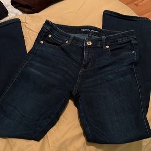 INC Elizabeth dark blue stretch boot leg, size 10 Petite